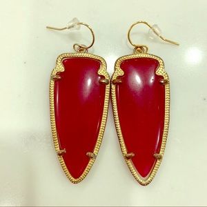 Kendra Scott Red Skylar Earrings